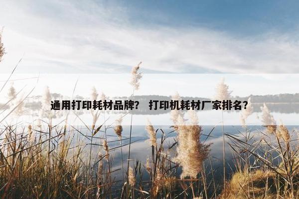 通用打印耗材品牌？ 打印机耗材厂家排名？