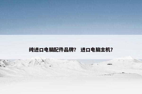 纯进口电脑配件品牌？ 进口电脑主机？