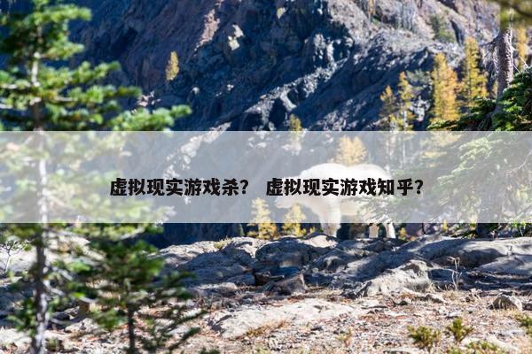 虚拟现实游戏杀？ 虚拟现实游戏知乎？