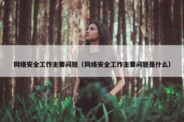 网络安全工作主要问题（网络安全工作主要问题是什么）