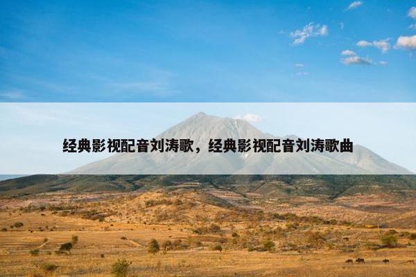 经典影视配音刘涛歌，经典影视配音刘涛歌曲