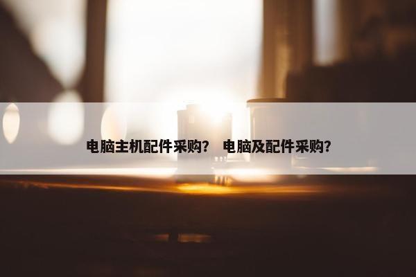 电脑主机配件采购？ 电脑及配件采购？