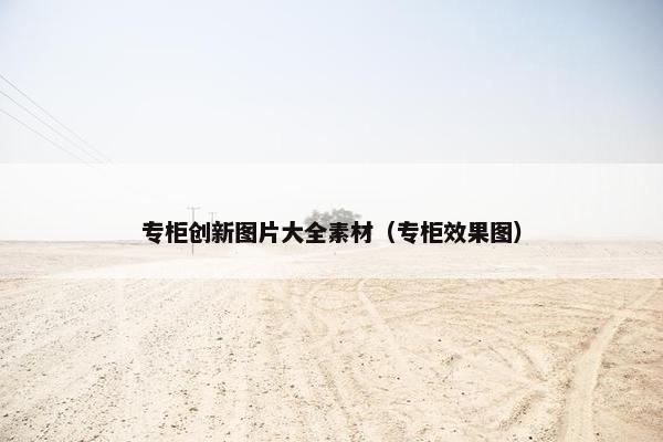 专柜创新图片大全素材（专柜效果图）