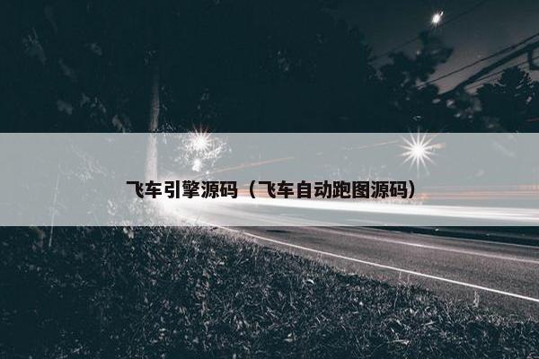 飞车引擎源码（飞车自动跑图源码）