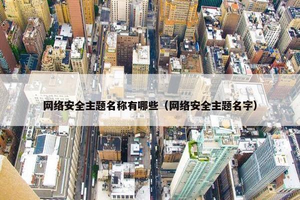 网络安全主题名称有哪些（网络安全主题名字）