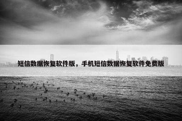 短信数据恢复软件版，手机短信数据恢复软件免费版