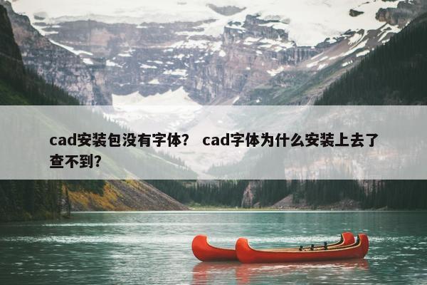 cad安装包没有字体？ cad字体为什么安装上去了查不到？