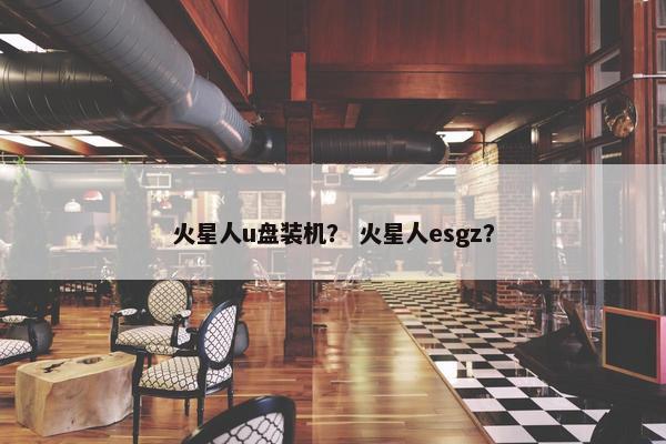 火星人u盘装机？ 火星人esgz？