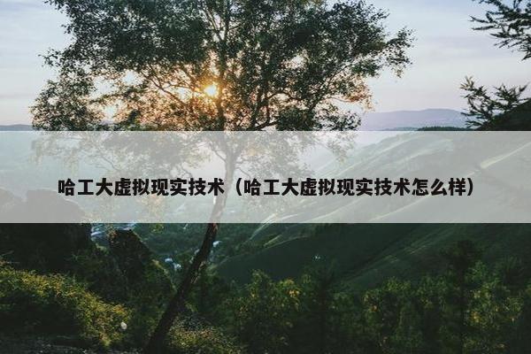 哈工大虚拟现实技术（哈工大虚拟现实技术怎么样）