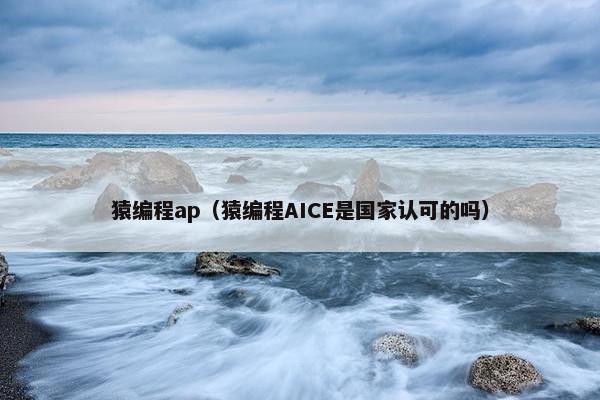 猿编程ap（猿编程AICE是国家认可的吗）