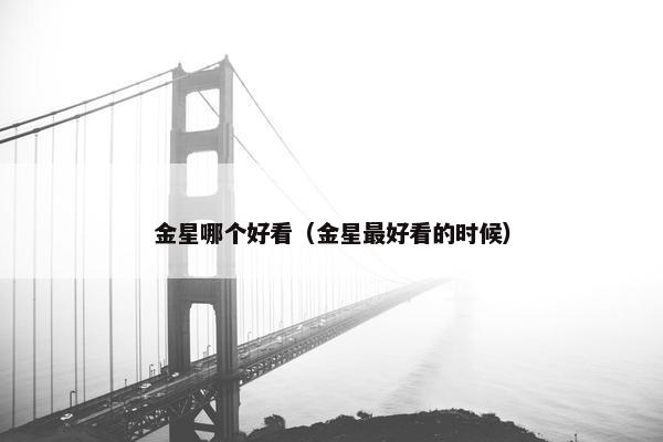 金星哪个好看（金星最好看的时候）