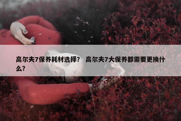 高尔夫7保养耗材选择？ 高尔夫7大保养都需要更换什么？
