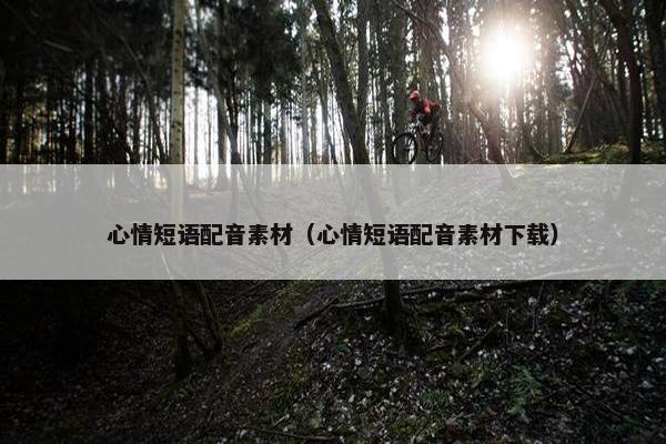 心情短语配音素材（心情短语配音素材下载）