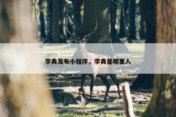 李典发布小程序，李典是哪里人