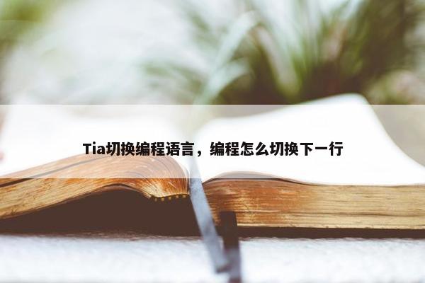 Tia切换编程语言，编程怎么切换下一行