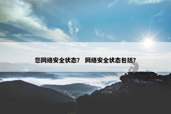 您网络安全状态？ 网络安全状态包括？