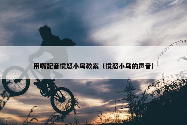 用嘴配音愤怒小鸟教案（愤怒小鸟的声音）