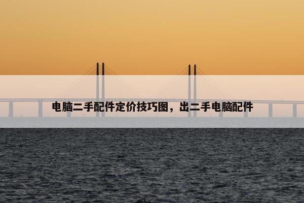 电脑二手配件定价技巧图，出二手电脑配件