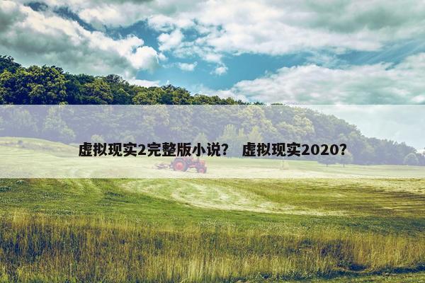 虚拟现实2完整版小说？ 虚拟现实2020？