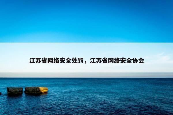 江苏省网络安全处罚，江苏省网络安全协会