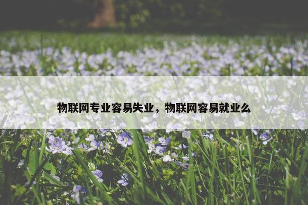 物联网专业容易失业，物联网容易就业么