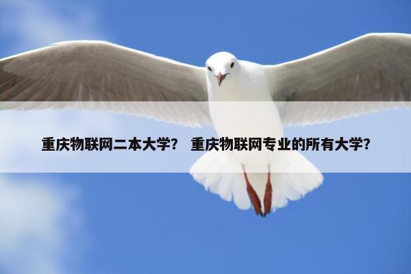 重庆物联网二本大学？ 重庆物联网专业的所有大学？