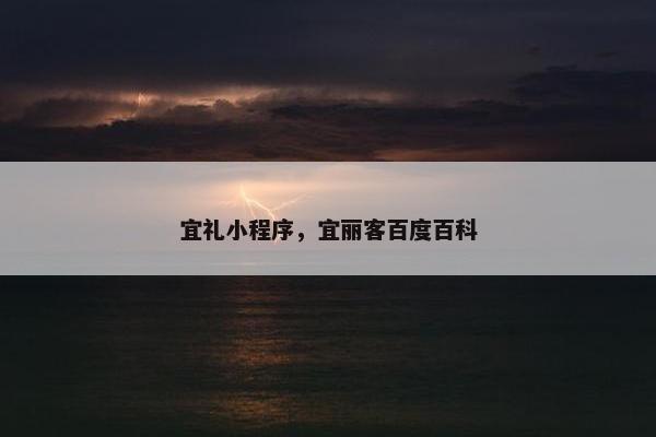 宜礼小程序，宜丽客百度百科