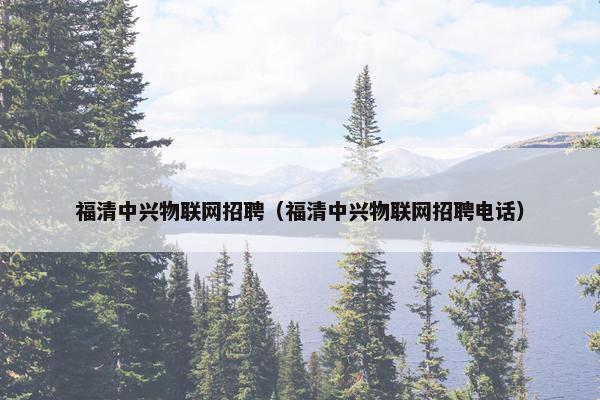 福清中兴物联网招聘（福清中兴物联网招聘电话）