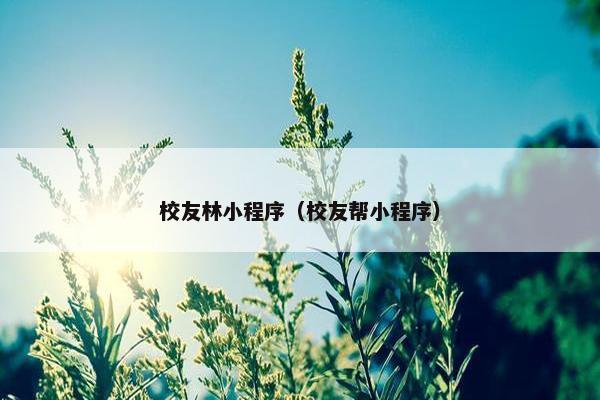 校友林小程序（校友帮小程序）