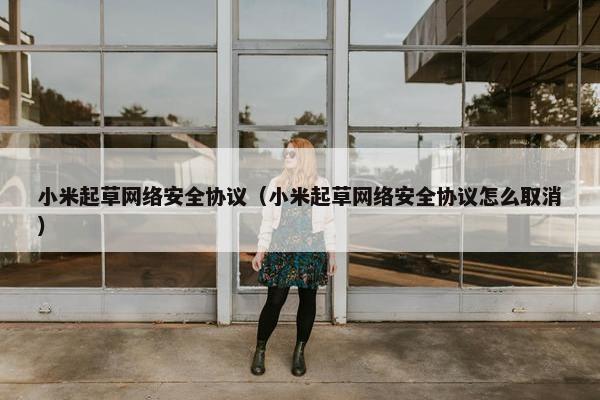 小米起草网络安全协议（小米起草网络安全协议怎么取消）