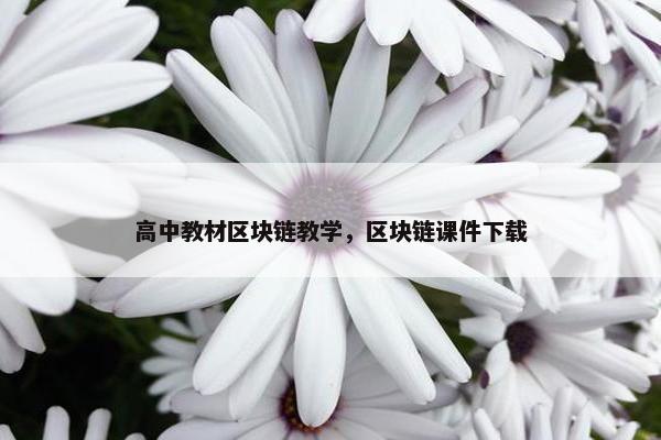 高中教材区块链教学，区块链课件下载