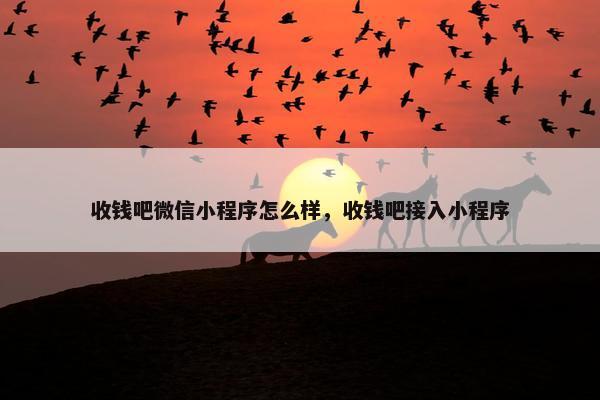 收钱吧微信小程序怎么样，收钱吧接入小程序