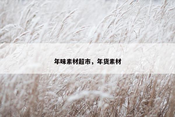 年味素材超市，年货素材