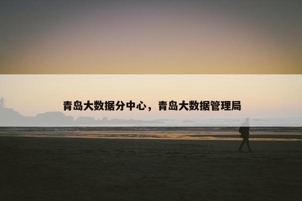 青岛大数据分中心，青岛大数据管理局