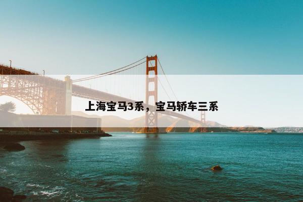 上海宝马3系，宝马轿车三系
