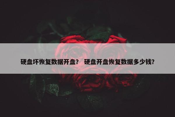 硬盘坏恢复数据开盘？ 硬盘开盘恢复数据多少钱？