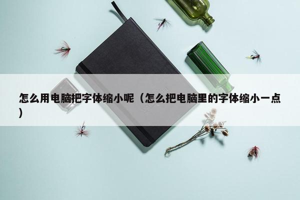 怎么用电脑把字体缩小呢（怎么把电脑里的字体缩小一点）