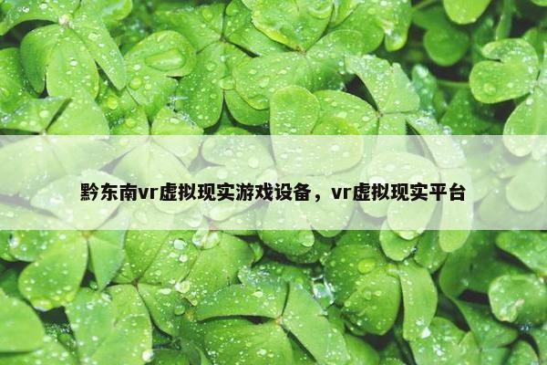 黔东南vr虚拟现实游戏设备，vr虚拟现实平台