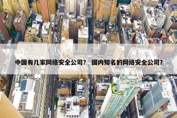 中国有几家网络安全公司？ 国内知名的网络安全公司？