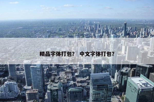 精品字体打包？ 中文字体打包？