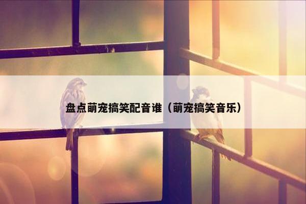 盘点萌宠搞笑配音谁（萌宠搞笑音乐）