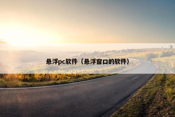 悬浮pc软件（悬浮窗口的软件）