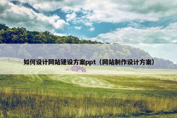 如何设计网站建设方案ppt（网站制作设计方案）