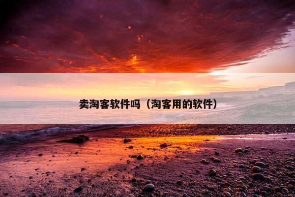卖淘客软件吗（淘客用的软件）