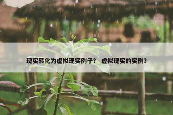 现实转化为虚拟现实例子？ 虚拟现实的实例？