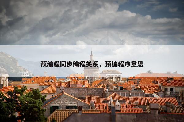 预编程同步编程关系，预编程序意思