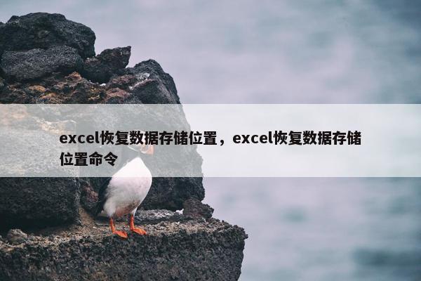 excel恢复数据存储位置，excel恢复数据存储位置命令