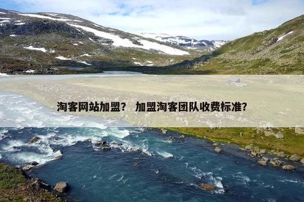 淘客网站加盟？ 加盟淘客团队收费标准？