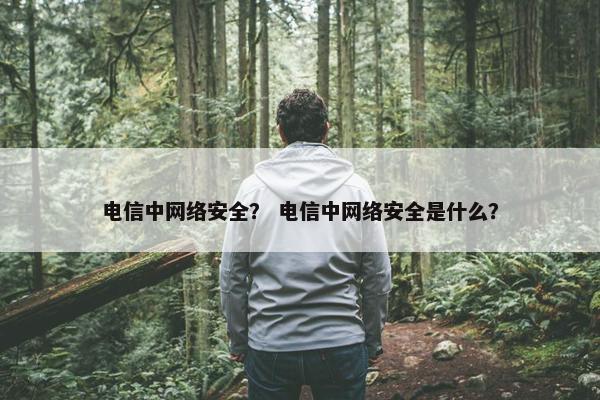 电信中网络安全? 电信中网络安全是什么? 电信中网络安全? 电信中网络安全是什么?