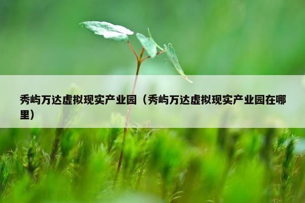 秀屿万达虚拟现实产业园（秀屿万达虚拟现实产业园在哪里）